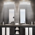 thumbnail image 2 of Luz LED para espejo de baño de 5 W, luz de maquillaje, luz blanca fría, aplique de pared de acero inoxidable, luz frontal para espejo de baño, luz antivaho para gabinete., 2 of 4