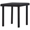 thumbnail image 2 of Outdoor Side End Table, 16 Inch Square Top, Woven Brown Poly Rattan, 2 of 5