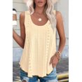 thumbnail image 2 of Gdvsclr Womens Tank Tops Sleeveless Eyelet Embroidery Scoop Neck Loose Fit Casual Summer Flowy Yellow M, 2 of 6