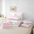 thumbnail image 6 of Castle Fairy Bowknot Alphabet S 7-Piece Twin Bedding Sets for Teens,Dreamy Princess Bedding Comforter Set,Kawaii Bow Breathable Sheet Sets,Breathable Home Decor, 6 of 8