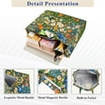 thumbnail image 3 of FORMRS Womens Corduroy Tote Bag Crossbody Shoulder Handbag with Pocket, Orange Floral Garden, 3 of 7