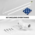 thumbnail image 4 of G128 - Flag with Pole Set 3x5 ft Embroidered Brass Grommet with 6ft White Pole Tangle Free Aluminum, 4 of 8
