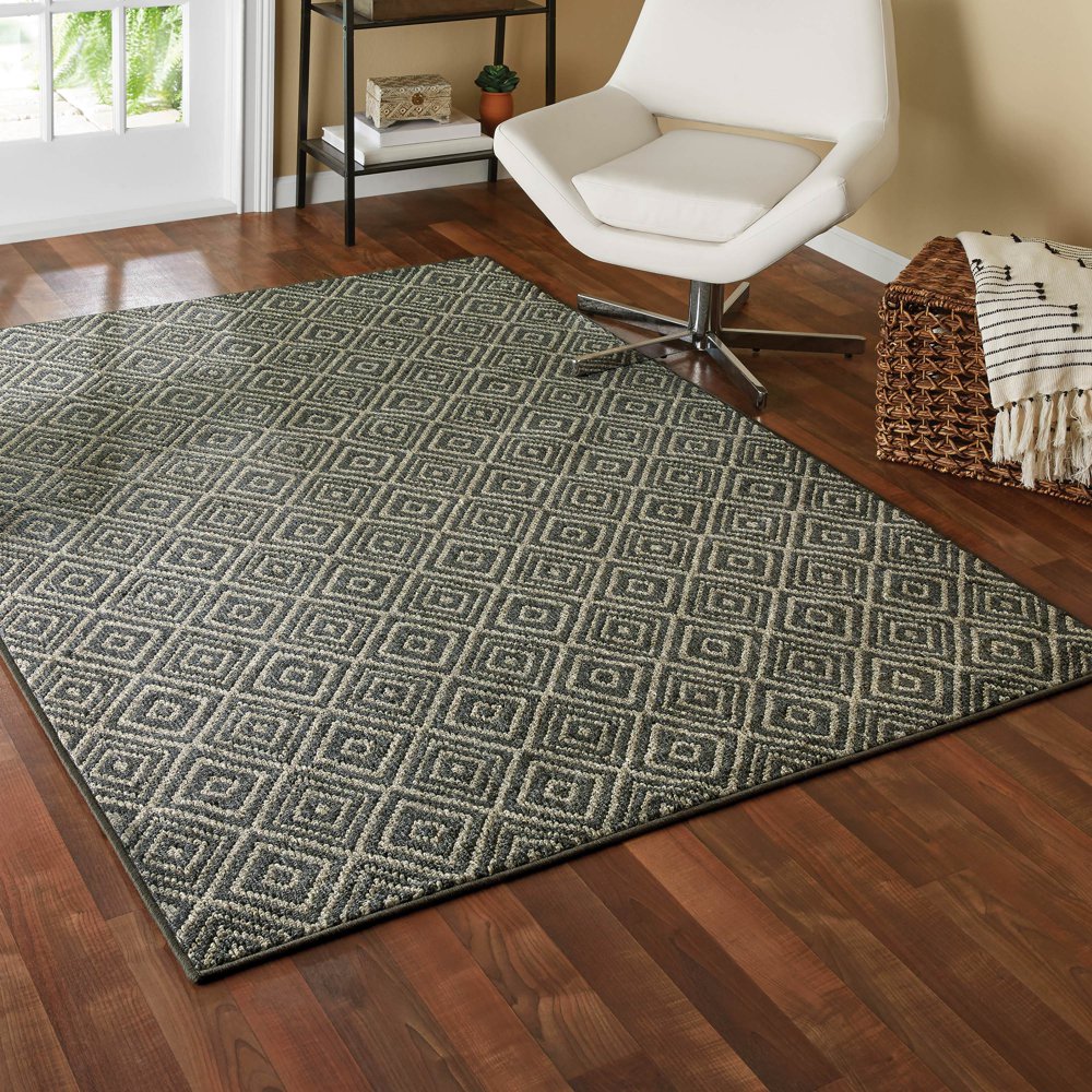 Mainstays Diamond Printed Rug, 7' 6" x 10'