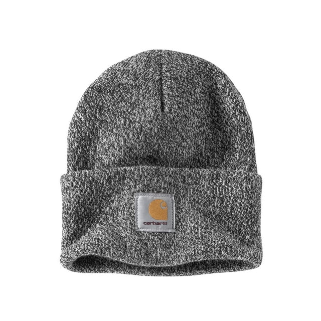 Gorro Carhartt de punto con puños para hombre, color blanco y negro