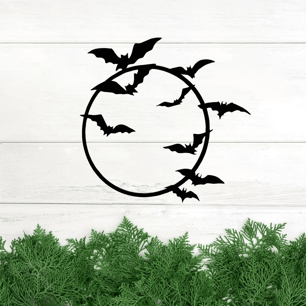Gothic Bat Wall Art Halloween Outdoor Indoor Decor