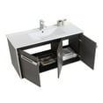 thumbnail image 3 of Fine Fixtures Oakville 42 in. W x 18 in. D x 33 in. H Wall Mounted Bathroom Vanity in Black Coal Oak with White Ceramic Sink - Chrome hardware, 3 of 8