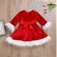 thumbnail image 3 of Christmas Newborn Kids Baby Girls Princess Party Pageant Dress Long Sleeve Mini Dresses Clothes, 3 of 10