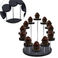 thumbnail image 3 of Bewildely Soporte de acrílico para joyería Soporte de exhibición de base redonda de 12 soportes de exhibición de anillo de joyería Cocina y Comedor Transparente Bewildely HA024658-02, 3 of 5