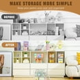 thumbnail image 5 of 6 Pack  Storage Bins with Lids, Stackable Plastic Containers for Home Office Organization, 5 of 7
