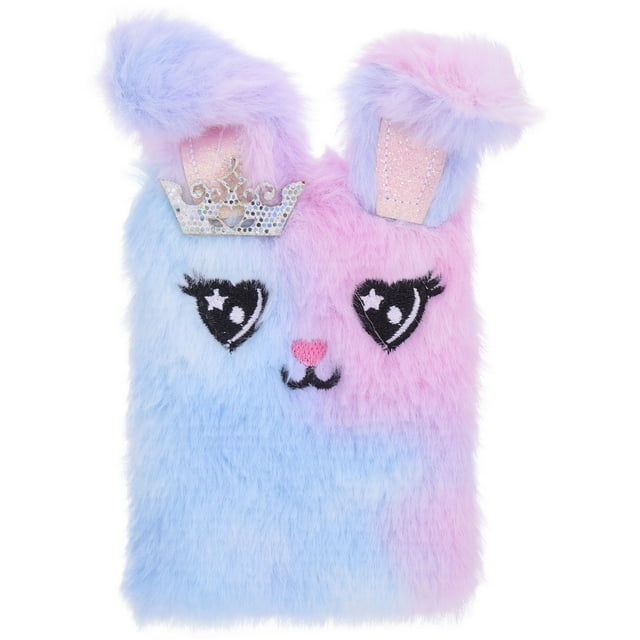 Shisuyan Fluffy Writing Book Cartoon Plush Cover Note Book Rabbit Shaped Girl Notebook Girl Supply