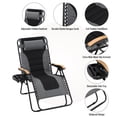 thumbnail image 3 of Sophia&William Outdoor XL Oversized Padded Zero Gravity Chair Camping Recliner - Gray, 3 of 8