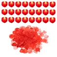 thumbnail image 1 of Unique Bargains Bougies LED en Forme de Cœur Sans Flamme, Bougie Chauffe-Plat LED Lumière Rouge avec Pétales de Rose Rouges Artificiels, Lot de 24, 1 of 7