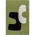 thumbnail image 2 of Hauteloom Terah Wool Living Room, Bedroom Area Rug - Contemporary - Moss, Jet Black, Prairie Dust - 2' x 3', 2 of 7