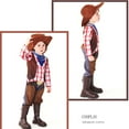thumbnail image 5 of Kids Cowboy Costume Halloween Cosplay Set Role Play Western Chaps +Hat, 5 of 7