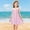 Pink, variant on YHAJDS Big Girls Sleeveless Dress Solid Stripe Print Cami Tank Sundress