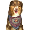 thumbnail image 6 of Naloa Round Mandala Dog Bandanas 1PC Washable Triangle Dog Scarfs Premium Durable Fabric, for Small Medium Large Dogs and Cats, 6 of 6