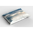 thumbnail image 2 of Ambesonne Nautical Pillow Sham 2 Pack, Sailing Yacht Sunset, 26"x20", Blue, 2 of 3