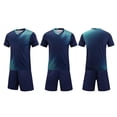 thumbnail image 2 of Kids Athletic Set Navy 2-Piece, Boys Girls Sport Outfit Quick-Dry Polyester Top & Shorts for Ages 4-13 Youth Play Clothes,Size 4-5T, 2 of 5