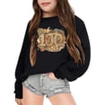 thumbnail image 2 of IWRICH Girls and Boys I Survive 100 Days of School Pullover Sweatshirts Cute Funny Graphic Printed Tops Long Sleeve Crew Neck Tees,Size 3-14 Years Black 120, 2 of 4