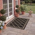 thumbnail image 3 of Safavieh Courtyard Amy Geometric Indoor/Outdoor Area Rug, Black/Creme, 2' x 3'7", 3 of 11