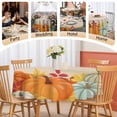 thumbnail image 5 of Round Tablecloth Orange Fall Thanksgiving Pumpkins Waterproof Oil Proof Polyester Table Cloth Cover Decor for Home Dining Outdoor,Patio,Parties, 54" Dia. Maple Leaves Farmhouse, 5 of 9