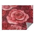 thumbnail image 2 of Fluorescent Cover blanket 70x55 inch frannel blanket Office nap blanket Camping blanket Bedding travel blanket Glow blanket Red Roses, 2 of 8