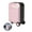 Pink, variant on AOTOS Smart Rideable Carry-On Luggage, 22 Inch TSA-Approved Hardshell Cabin Suitcase, Zipperless Design with Rolling Wheels & App Control for Travel, Gray