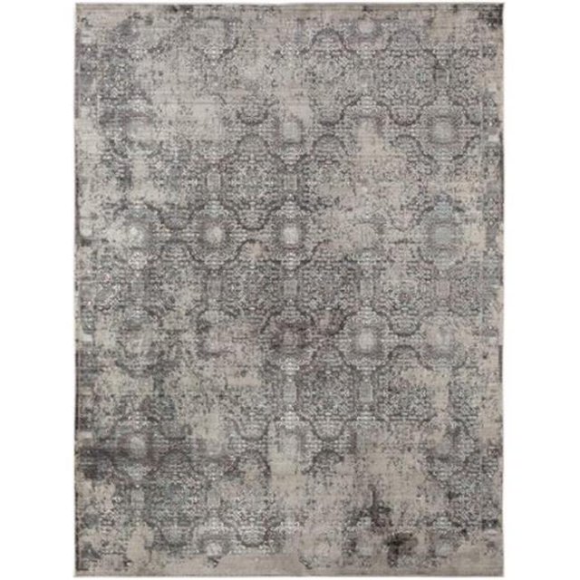 Amer Rugs CAM931157 3.11 x 5.07 in. Cambridge Collection Design Machine Made Rug - Graphite Gray