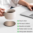 thumbnail image 4 of Brown Ombre Coasters Set of 6, Modern Gradient Abstract Art Absorbent Coasters for Drinks, Coaster for Bar Office Dining Coffee Table Accessories Decor, Non Slip Round Desk Coaster, 4 of 9
