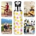 thumbnail image 7 of Yayeee 33oz Insulated Water Bottle Double Wall Stainless Steel with Flip Straw Lid, White Stars Pattern, 7 of 7
