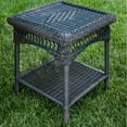 thumbnail image 4 of Tortuga Outdoor Portside Dark Roast Outdoor Wicker Side Table, 4 of 5