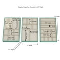 thumbnail image 2 of Household Essentials 3-Tier Jewelry Tray, Sturdy Chipboard With Polyester Linen Wrap, Polyester Felt Lining, Many Compartments for Easy Jewelry Access, Stackable, Stylish and Functional, Seafoam Green, 2 of 6