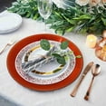 thumbnail image 5 of BalsaCircle 24 Orange 13" Crystal Beaded Acrylic Wooden Textured Round Charger Plates, 5 of 5