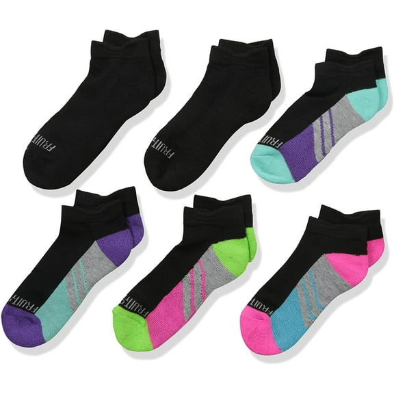 Girls Value Pack Low Cut Socks - 6 Pairs