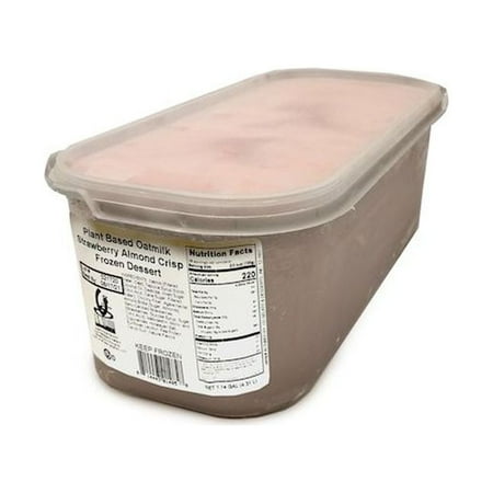 GS Gelato Plant Based Oatmilk Strawberry Almond Crisp Frozen Dessert 5 Liter