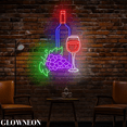 thumbnail image 3 of Glowneon Grape Wine Neon Sign, Wine Vineyard Led Wall Art, Bar Decor, 3 of 5