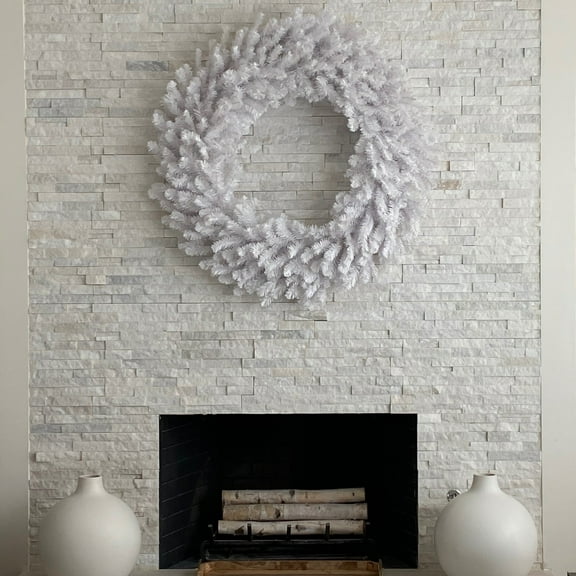 Northlight 48" Unlit Snow White Artificial Pine Christmas Wreath