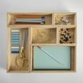 thumbnail image 3 of Martha Stewart Enzo 6 Piece Wooden Desk Drawer Organizer Set in Light Natural, 3 of 10
