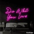 thumbnail image 2 of Craftnamesign Do What You Love Neon Sign, Quotes LED Sign, Bedroom Decor, 2 of 4