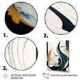 thumbnail image 3 of Designart Blue And Gold Modern Art Abstract Painting VI Canvas Wall Art, 3 of 5