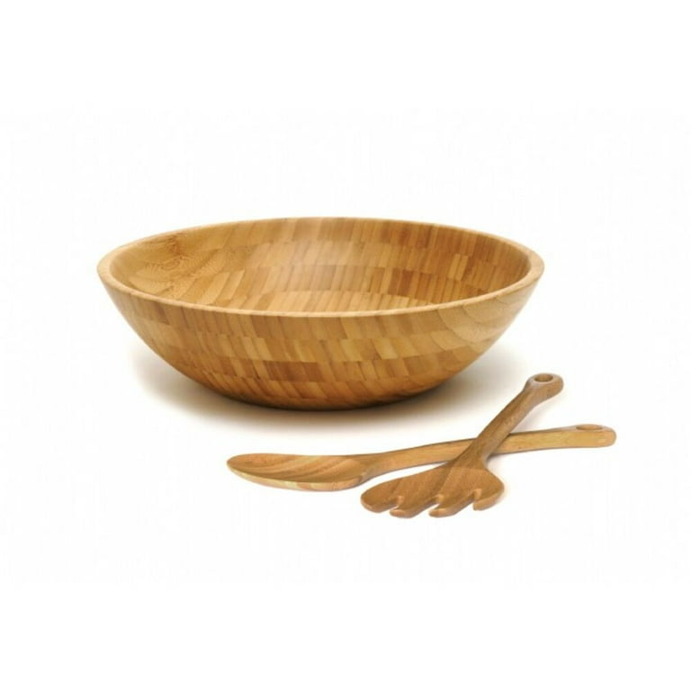 Salad / Serving Bowl, 7-Piece Set, Whitewashed Rubberwood, 12 Bowl + 4  Individual Bowls + Servers, Provencal Collection