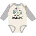 thumbnail image 3 of Inktastic Zebra My Uncle Loves Me Boys or Girls Long Sleeve Baby Bodysuit, 3 of 5