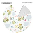 thumbnail image 4 of Kll 48" Christmas Tree Skirt Green Blue Avocado Xmas Tree Skirts Mat For New Year Xmas Holiday Party Indoor Outdoor Home Decoration, 4 of 9