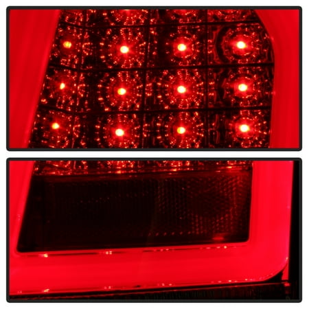 - Spyder Chrysler 300 05-07 V2 Light Bar LED Tail Lights - Red Clear ALT-YD-CHR305V2-LED-RC