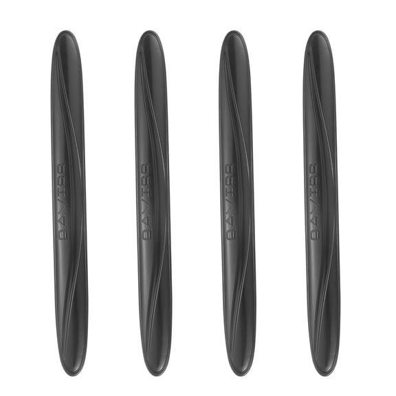 4pcs Car Door Edge Guards Protectors PU Side Door Edge Trim Strip Black