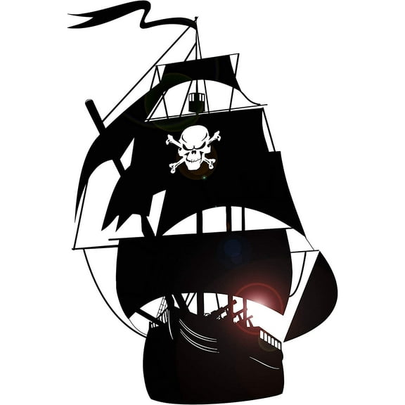 Wall Decal Pirate Ship Sea Ocean Beach Marine Vinyl Decor