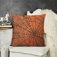 thumbnail image 2 of Halloween Orange Square Cushion Case for Men Women Boys Girls Home Decor, 2 of 5