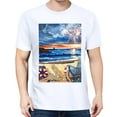thumbnail image 3 of Women Oversize T-ShirtAmerican Flag Sand Summer Casual Short Sleeve Loose Tee Tops, 3 of 5
