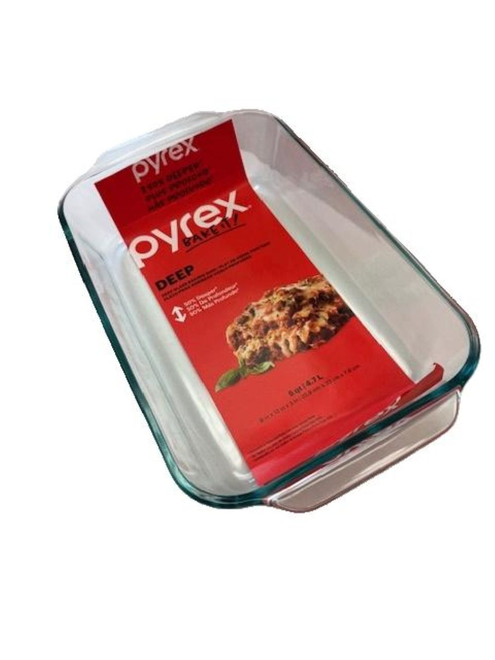 Pyrex Deep Glass Baking Dish with Lid, 9