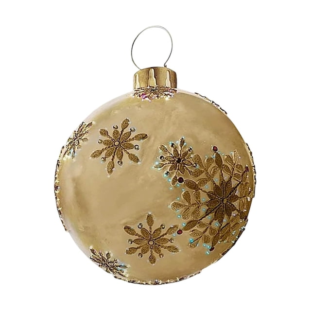 Outdoor Christmas Decorations 60Cm Pvc Inflatable Xmas Ball Outdoor Tree Ornament Christmas Tree Decorations